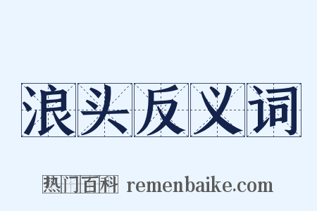 浪头反义词是什么意思的图片